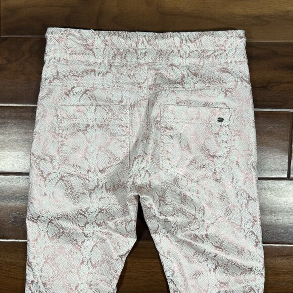 Bevy Flog Size 24 Rose Gold Pink Python Snake Shely Drawstring Pull On Pants - Picture 8 of 11